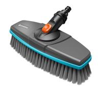 Gardena Cleansystem soft, long-handled brush: Brush for cleaning sensitive surfaces, soft bristles, swivelling, for connection to Cleansystem handle