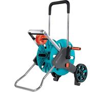 Gardena CleverRoll M Easy: Hose trolley with up to 60 m capacity, especially stable, convenient, robust metal hose guide, anti-drip device, tool-free