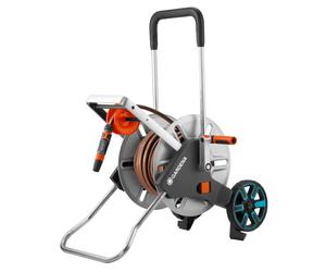 Gardena CleverRoll M Easy Metal Set: Hose trolley with 60 m capacity, very sturdy with a stable hose guide, includes 25m hose (18547-20)