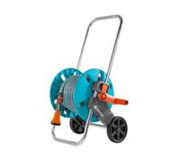 GARDENA CleverRoll S Hose Trolley Set with 20 m Garden Hose 1/2 Inch, 13 mm, Hand Crank, Height-Adjustable Handle, Frost-Proof, Garden Hose Trolley