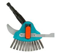 Gardena combisystem 3-in-1 Patio Cleaner: Multi-function garden tool for removing tares and moss from narrow & wide patio joints, metal brush,