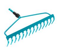 Gardena combisystem Bow Rake: Robust rake with 14 tines, garden accessory for raking, working width 36 cm, double-bow construction