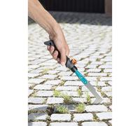 GARDENA Combisystem Patio Weeder - Hardened Stainless Steel, Double-Sided Blade for Moss and Weed Removal in Paving Joints; Fits Combisystem Handle