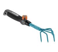 GARDENA combisystem Hand Weeder: Five-tined hand grubber for loosening and aerating soil in beds and flower boxes, 7 cm working width, ergonomic