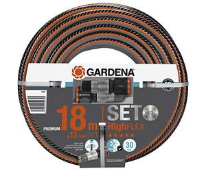 Gardena Comfort HighFLEX Hose 18 m, 13 mm (1/2"): Garden hose with Power Grip Profile, 25 bar burst pressure, PVC, keeps its shape, UV-resistant (18062-20)