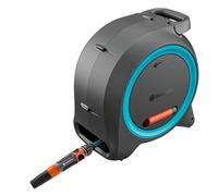 Gardena Dual Hose Box M Hose Storage: Ready-to-use, for wall or Portable Installation, Automatic Hose Guide, Space-Saving Storage, Durable Design