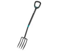 Gardena ErgoLine Telescopic Spade, Garden Spade of Quality Steel for Turning Over and Removing Soil with Foot Rest and Ergonomic D-Handle (17020-20)