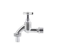 GARDENA faucet with Hose: Chrome Water crane For indoor And Outdoor, 21 mm (1/2 ") - Thread, For 13 mm (1/2") - Tubing (7330-20)