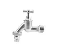 GARDENA faucet with Hose: Chrome Water crane For indoor And Outdoor, 26.5 mm (3/4 ") - Thread, For 19 mm (3/4") - Tubing (7331-20)