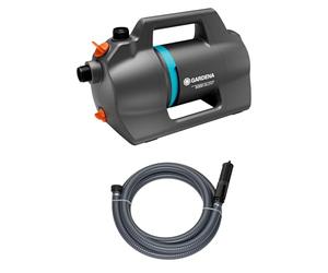 Gardena Garden Pump 5000 Silent Suction Set Pumps: 26% More Flow Rate at The Same Power Consumption as its Predecessor, Low Noise Operation, Rain and UV Resistant housing, (9082-20)
