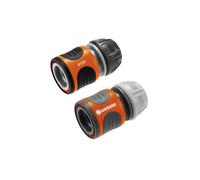 Gardena Hose Connection Set 1/2" - 5/8" with Water Stop and Easy Grip Design