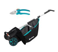 Gardena leaf and grass collector: Sweeping collector for the garden, with removable collection bag, rotating brush system, ergonomic handle, low noise (3565-88)
