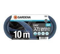 Gardena Liano Xtreme 1/2 inch, 10 m set: Extremely robust textile garden hose, for indoor water taps, with PVC inner tube, lightweight,