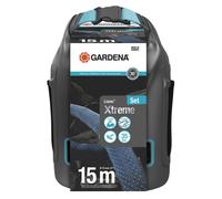 Gardena Liano Xtreme 1/2 inch, 15m + bag: Extremely robust textile garden hose, for indoor water taps, with PVC inner tube, lightweight,
