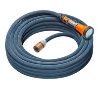 Gardena Liano Xtreme 1/2 inch, 15m set: Extremely robust textile garden hose, for indoor water taps, with PVC inner tube, lightwei