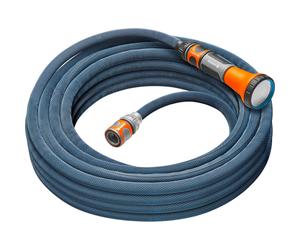 Gardena Liano Xtreme 1/2 inch, 15m set: Extremely robust textile garden hose, for indoor water taps, with PVC inner tube, lightweight,