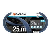 Gardena Liano Xtreme 1/2 inch, 25m set: Extremely robust textile garden hose, for indoor water taps, with PVC inner tube, lightwei