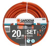 NEW Gardena Garden Watering & Hose Pipe Fittings - Basic Hose Set 20m