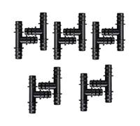 Gardena Micro Drip Hose Connector 16 mm (1/2 Inch) Black Plastic Garden Drip Hose Connector Gardena T Piece 13 mm Tee Hose Connection Pack of 10