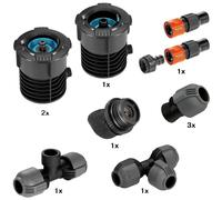 Gardena Sprinkler System Starter Set Pipeline: Complete starter set for the pipeline system, water intake all around the house...
