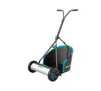 GARDENA Plus 400 Manual Push Lawnmower - Silver & Blue, Blue,Silver/Grey