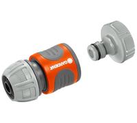 Gardena Pump Connection Set: Hose Coupling for Quick Connection of 13 mm (1/2 Inch) - Hoses to Pumps with 33.3 mm (G 1 Inch) - External Thread (1752-20), Grey/Orange