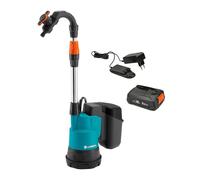 Gardena Ready-to-Use 2000/2 18V P4A Battery Powered Rainwater Collection Pump Set - Submersible Battery Pump with Integrated Filter, 2000 L/h, P4A 18 V Battery (14602-20)