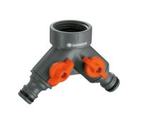 Gardena Round 2-Way Hose Pipe Connector 13mm