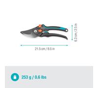 Gardena Secateurs PremiumCut Pro Flex, Bypass, Green Wood, 24 mm Cutting Diamete