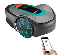 GARDENA SILENO Minimo Automatic Robotic Lawn Mower with Bluetooth app Boundary Wire - For lawns up to 2700 Sq Ft Made in Europe Grey
