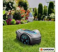 Gardena Sileno Minimo Smart Robotic Lawn Mower - 250M², Bluetooth App Control, Mulching, Low Noise 57Db + Charging Station