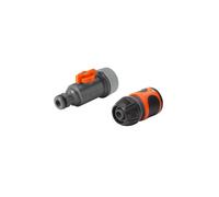 Gardena Soaker Hose Connection Set + Control Valve & Water Stop, 5Year Warranty