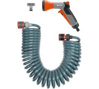 Gardena Spiral Hose Set 10 m: Spiral Garden Hose for Watering Smaller Surfaces, Compact, Convenient and Easy to use, Diameter 9mm, with Gardena System
