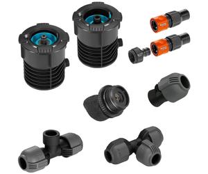 Gardena Sprinkler System Starter Set Pipeline: Complete starter set for the pipeline system, water intake all around the house...