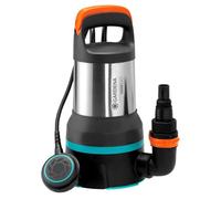 Gardena Submersible Pump Clean/Residual Water 15000: Combined Drain Pump, Flow Rate 15000 l/h, Flat Suction up to 1 mm and Size 550 W (09048-20)