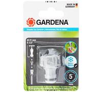 GARDENA tap connector 21 mm (1/2 "): Connection for faucets with thread, waterproof connection, easy handling (18200-20)