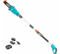 Gardena TCS 20/18 P4A 18v Cordless Telescopic Tree Pruner 200mm 1 x 2ah Li-ion Battery Charger