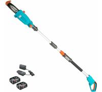 Gardena TCS 20/18 P4A 18v Cordless Telescopic Tree Pruner 200mm 2 x 2ah Li-ion Battery Charger