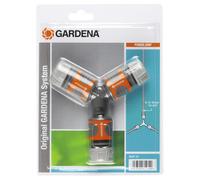 Gardena Two-Way Hose Coupling Set for 13 mm (1/2 inch) - and 15 mm (5/8 inch) - Water Hoses: Waterproof Branch connectors for a Simple Water Division