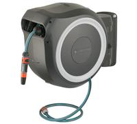 Gardena Wall-Mounted Hose Box Rollup L (White) 30 M: Versatile Watering System For Large Gardens, Swivel Including 30 M And