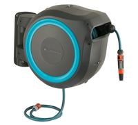 Gardena Wall-Mounted Hose Box Rollup XL (Turquoise) 35 m: Versatile Watering System for Large Gardens, Swivel Hose Box, Including 35 m Gardena Hose