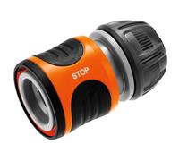 Gardena Water Stop 13 mm (1/2 inch) and 15 mm (5/8 inch): Connector with Water Stop, Power Grip, Great Hose-gripping Power, Simple Replacement (18213