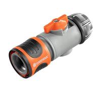 Gardena ORIGINAL Hose Pipe Connector with Control Valve 1/2" / 12.5mm Pack of 1