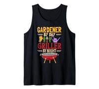 Gardener By Day Griller By Night Grilling Barbeque Gardening Tank Top
