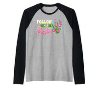 Gardener FOLLOW YOUR PASSION Funny Tulips Raglan Baseball Tee