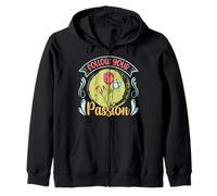 Gardener FOLLOW YOUR PASSION Spring Funny Tulips Zip Hoodie