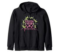 Gardener FOLLOW YOUR PASSION Spring Funny Tulips Zip Hoodie