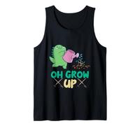 Gardener Plant Lover Oh Grow Up Gardening Dinosaur Tank Top