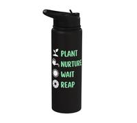 Gardener Plant Nurture Wait Reap Garden Harvest Stainless Steel Insulated Water Bottle