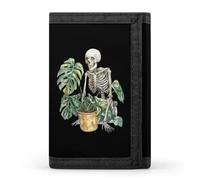 Gardener Skeleton Men's Wallets Minimalist Trifold Wallet Polyester Card Cases Casual Coin Purse